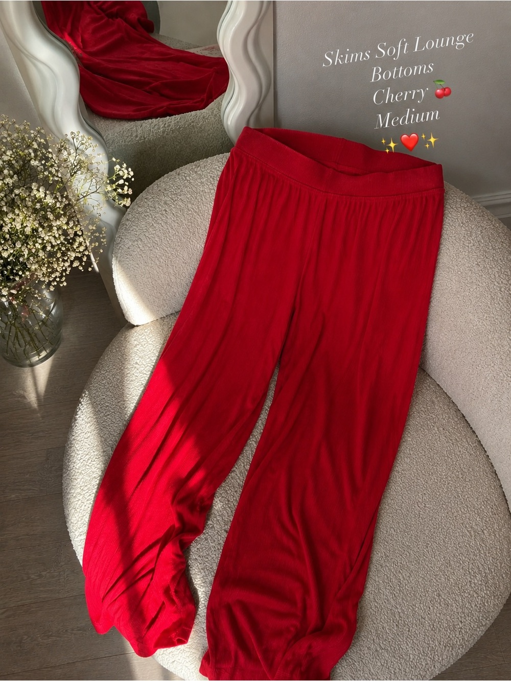 SKIMS Soft Lounge Loose Pants in Cherry Red